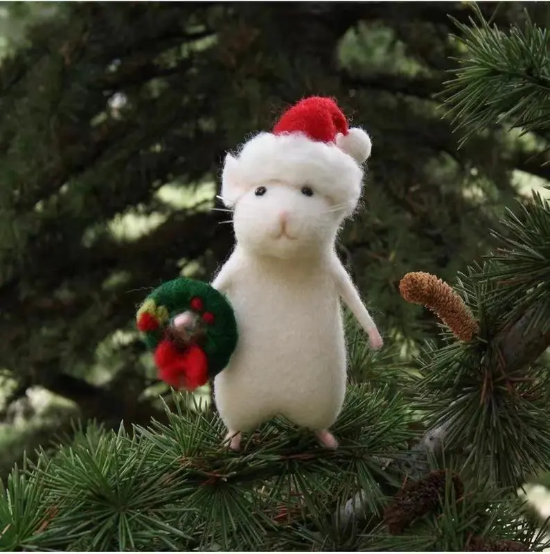 Nieuwe Mini Witte Muis Pluche Pop Creatieve Rat Gevulde Pop Met Pompoen Kerst Grappig Cadeau Voor Kinderen Halloween Muis Knuffel