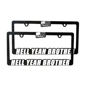 USA UV Printing Plastic Cartoon Custom Design Car License Plates Decoration Plate Frames Racing Decorative License Plate Frame