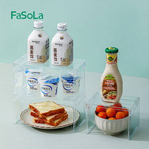 Portaoggetti per frigorifero FaSoLa scaffali in plastica <span class=keywords><strong>trasparente</strong></span> espositore per alimenti scaffale impilabile per spezie da <span class=keywords><strong>cucina</strong></span> - Product Image 2