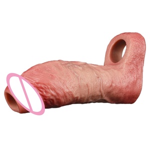 ORALSX Silicone Penis Sleeve Hollow <b>Dildo</b> Cock Sheath Delay Ejaculation Condom Penis Cover Sex Toys for Men Dick Enlargement - Product Image 4