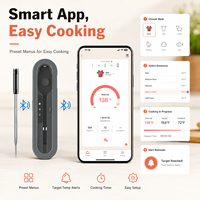 Termometer Daging Pintar Bluetooth Digital Nirkabel untuk BBQ dan Memasak dengan Kontrol Aplikasi untuk Dapur Luar Ruangan