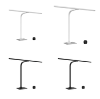 Lampe de bureau LED à col flexible, lumière à spectre complet pour la protection des yeux, avec bouton rotatif