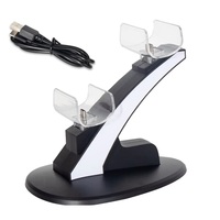 Prix de gros Station d'accueil de chargement portable multifonction 2 en 1 PS5 sans fil à double portail avec lumière LED pour manette PS5