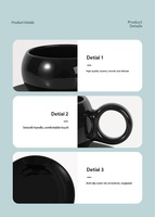 Ensemble de tasses à café en céramique noire moderne pour couples - Cadeau d'affaires pour le café, le thé et le lait Fabriqué en Chine