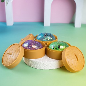 Hot Selling Soft Bun Squeeze Portable Sensory Decompression Toy Squishy Dumpling TPR Maltose Bun Toy - Product Image 4