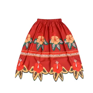 Factory Supply Custom Polynesian Tribal Island Hawaii A-Line Ladies Skirt Design Print On Demand Long Skirt For Women