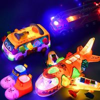Jouets en plastique électriques pour enfants, ensemble de véhicules omnidirectionnels, modèle à quatre roues lumineux, avion pour enfants, camion de pompiers, certifié 3C