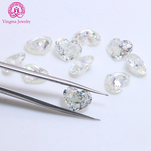 Ưa thích lỏng CZ đá quý Zircon chim của Tổ cắt hình trái tim 7x9 mét G Trắng colour đá <span class=keywords><strong>Cubic</strong></span> <span class=keywords><strong>Zirconia</strong></span> cho đồ trang sức mỹ - Product Image 2