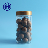 Bocaux en PET transparents uniques de 570 ml à large ouverture, sans BPA, avec couvercle à vis en aluminium, étanches, pour le stockage de noix de cajou, de collations, de salades, de bonbons et de sucre