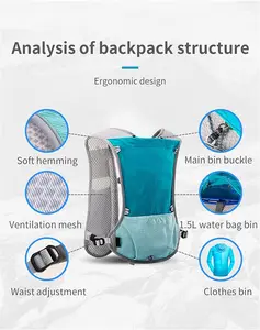 Hydration Backpack Bicycle Bag Lightweight Hiking Backpack For Outdoor Hiking Climbing Running Cycling Biking Backpack