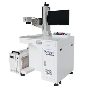 Printer Laser UV profesional Ideal untuk kartu ID PVC berpendingin air silikon Wafer penanda Laser