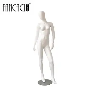 Sexy Vrouwelijke Full Body Mannequins Met Hoofd Base Wit Shining Abstracte Mannequins