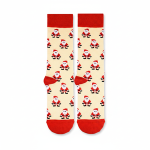 Colorful Christmas Santa Claus Embroidered Print <b>Socks</b> Breathable <b>Warm</b> One Size Fit for Daily Use Knitted From Silk Bamboo - Product Image 2