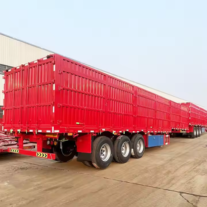 Semi-remorque à rideaux latéraux de haute qualité, capacité de charge de 20 tonnes, 2 essieux, 20 pieds, 40 pieds, remorque de camion à caisse, remorque à volets roulants - Product Image 3