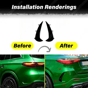 Pour Mercedes Benz Classe X254 AMG Line 2023 2024 2025 – Kit de modification et de décoration de pare-chocs arrière avec aileron latéral - Product Image 2