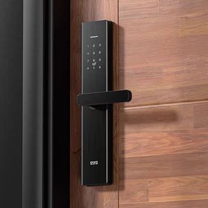 Nguồn Nhà Máy Điện Tử Cửa Xử Lý Thẻ Khách Sạn Khóa Giá Cả Phải chăng Tốt Nhất Nfc Vân Tay Không Dây Nhà Thông Minh Khóa Cửa Cho Văn Phòng - Product Image 3