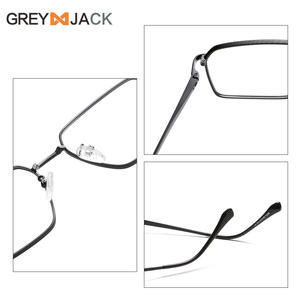Montures de lunettes rectangulaires en métal Greyjack, monture complète, anti-lumière bleue, unisexe G023OP - Product Image 5