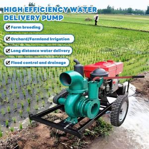 Ensemble de pompe à eau diesel mobile, pompe centrifuge à haut débit pour l'irrigation agricole, le drainage des inondations - Product Image 2