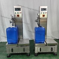Fábrica 5L 15L 25L 20L 30L Tambor de pintura de aceite de acero inoxidable semiautomatizado y dispositivo de tapado de máquina de llenado de pesaje de latas