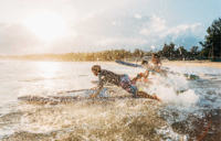 Planche de Surf Softboard avec Sac de Transport Sous Vide, en Fibre de Verre et Bois EPS pour Sports Nautiques Océaniques, Aileron Inclus