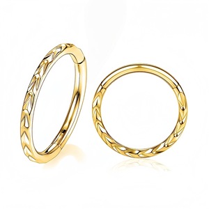 Nose <b>Ring</b> Geometric Seamless Hoop Zinc Alloy Earring For Ear Cartilage Gift Jewelry M4514 - Product Image 1
