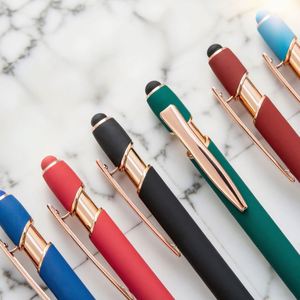 Custom Metal Ball Point <b>Pen</b> Custom Logo Universal for Single Head Rubber Tip Touch Control Black/<b>Multi</b>-<b>Colored</b> Ink 1.0mm - Product Image 2