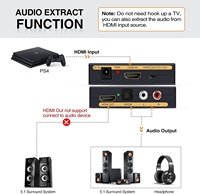 Convertisseur extracteur Audio HDMI 4K avec HDMI 4K et sortie optique SPDIF / Toslink et RCA L / R