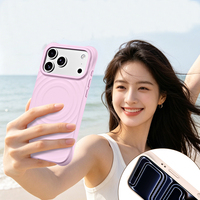 Coque de téléphone en silicone liquide anti-traces de doigts magnétique N52 de luxe premium avec effet d'ondulations d'eau pour iPhone 12/13/14/15/16/17 Pro Max