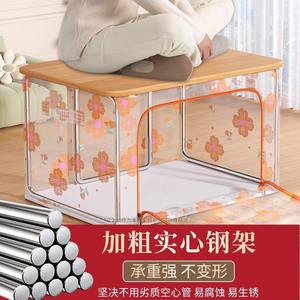 Caja de almacenamiento de ropa transparente, organizador cuadrado de gran capacidad para guardarropa, para el hogar, bolsas de ropa, embalaje de edredones con diseño floral - Product Image 3