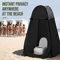 Tente portable instantanée en tissu polyester trois saisons, cabine d'essayage, salle de bain et toilettes pour la plage, la douche extérieure et les activités de plein air