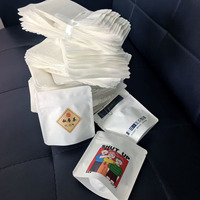 Sacs d'échantillons de grains de café en papier kraft blanc écologiques et recyclables de 50 g et 20 g ; Emballage individuel résistant à l'humidité pour biscuits et en-cas
