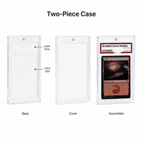 Étui rigide transparent de qualité supérieure pour cartes gradées, épaisseur 6 mm, forme rectangulaire, options personnalisables pour l'affichage et le rangement des cartes à collectionner