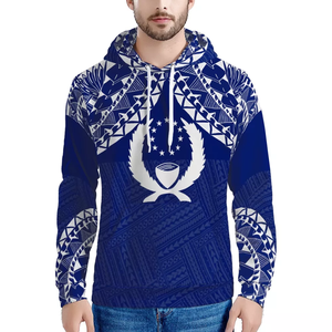 Felpe Con Cappuccio da <span class=keywords><strong>uomo</strong></span> Su Ordinazione <span class=keywords><strong>Blu</strong></span> Polinesiana Pohnpei Tribale Del Progettista Del <span class=keywords><strong>Maglione</strong></span> del Ragazzo Casuale di Grandi Dimensioni Con Cappuccio Del <span class=keywords><strong>Maglione</strong></span> - Product Image 1