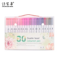 Fournitures d'art pour étudiants, lot de 12 stylos à dessin à double face pour aquarelle, lettrage, croquis, emballés pour l'utilisation des étudiants