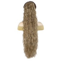 Queue de cheval ondulée pour femme, style européen-américain, longue, bouclée, permanente, avec pince à griffes, 30 pouces, en fibre haute température