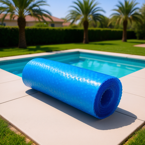 Couverture solaire bleue pour piscine 28 x 14 pieds, 16 mil, pour piscine enterrée, pour le chauffage et la réduction de la consommation d'énergie - Product Image 2