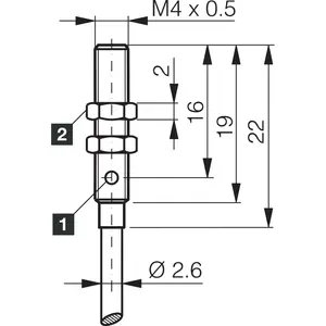 Sensor de Hilo DCC04V1.0NOLK, Sensor Inductivo de Acero Inoxidable, Sensor de Proximidad - Product Image 2
