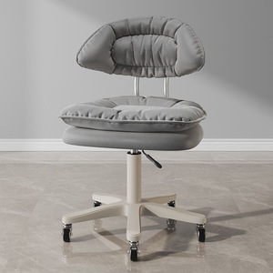 Factory Wholesale Nail Stool Moved Backrest <b>Chair</b> Ergonomic Modern Synthetic PU <b>Leather</b> barber <b>Chair</b> - Product Image 2