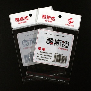 Custom Printed Self Seal Header Plastic Bag Plastic Clear Poly Bag For DIY Toys/Sticker Sachet Plastic Bag