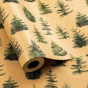 Customized 80-gram Kraft <b>Wrapping</b> <b>Paper</b> Roll with Printed Logo and Picture Kraft Gift Packaging <b>Paper</b> - Product Image 3