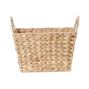 <span class=keywords><strong>Panier</strong></span> artisanal vietnamien avec poignées en <span class=keywords><strong>bois</strong></span>, rectangulaire, pour la maison, paniers à poignées, <span class=keywords><strong>panier</strong></span> de rangement en jacinthe d'eau tissé à la main - Product Image 3