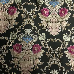 <span class=keywords><strong>Tissu</strong></span> Jacquard Métallique <span class=keywords><strong>Brocart</strong></span> à Grandes Fleurs de Luxe pour Robe et Manteau - Product Image 2