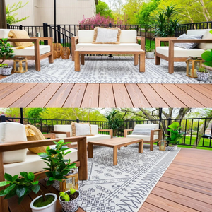 Tarima <span class=keywords><strong>de</strong></span> Exterior Impermeable con Aspecto <span class=keywords><strong>de</strong></span> <span class=keywords><strong>Madera</strong></span>, Tarima <span class=keywords><strong>de</strong></span> PVC Compuesto WPC para Terraza, Patio, Jardín - Product Image 4