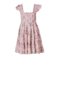 Vestido Mini con Volantes Florales, Lavable y Ecológico, de Algodón, Directo de Fábrica, Ideal para Picnic, Brunch, Vacaciones y Uso Diario Informal - Product Image 3