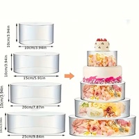 Support à cupcakes en acrylique LED de luxe avec lumières, présentoir à pâtisserie transparent à 3 niveaux pour la décoration de soirées et de mariages