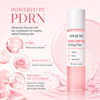 Tonique raffermissant aux peptides PDRN à marque privée, préparation cutanée avant sérum, texture à absorption rapide