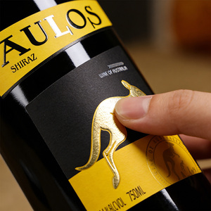 Professional Customized Gold-<b>Embossed</b> Red Wine Labels and Beverage Stickers with Eco-Friendly Durable Waterproof Features - Product Image 3