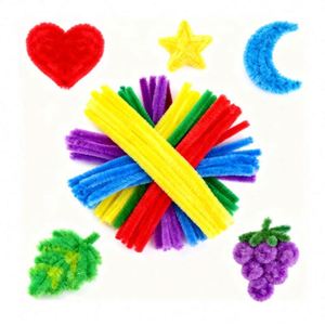 Kit d'art éducatif DIY, matériel de bricolage en fil de chenille, décoration de classe faite à la main pour enfants, fabrication de fleurs, haute qualité - Product Image 6