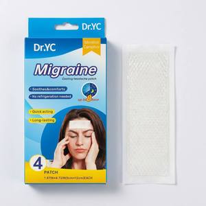 Patch Rafraîchissant Anti-Migraine et Antipyrétique, Non Toxique, Respirant, Élastique, Certifié ISO, Doux et Hypoallergénique, Réducteur de Maux de Tête et de Fièvre 8h - Product Image 1