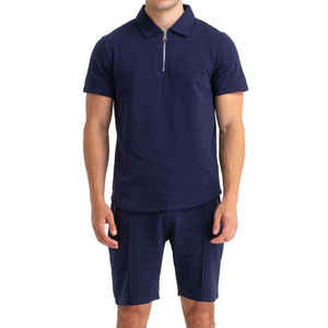 Pull demi-zip pour homme <span class=keywords><strong>Halliday</strong></span>, respirant, uni, tricoté, élégant, pour le sport, la gym, les loisirs et le golf - Product Image 1